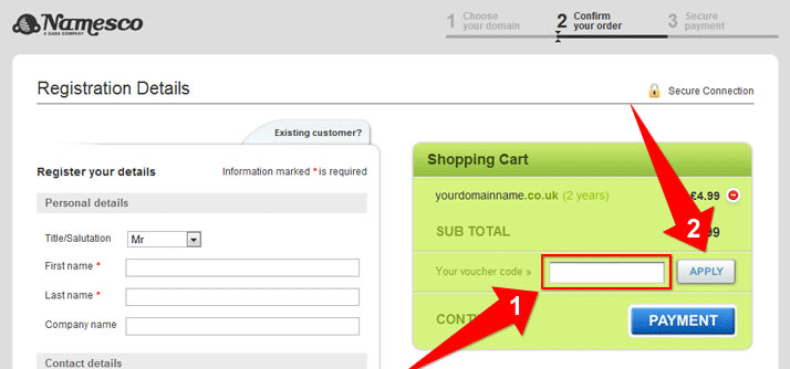 enter your voucher code