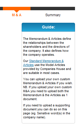 the memorandum and articles